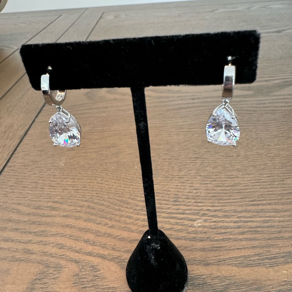 NWT large CZ earrings by Givenchy.